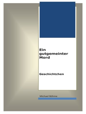 cover image of Ein gutgemeinter Mord